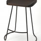 HomeRoots 26" Iron Backless Counter Height Bar Chair With Dark Brown And Black Finish