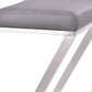 HomeRoots 26" Iron Backless Counter Height Bar Chair With Gray and Silver Finish