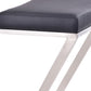 HomeRoots 26" Iron Backless Counter Height Bar Chair With Gray and Silver Finish