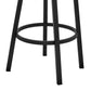 HomeRoots 26" Iron Swivel Counter Height Bar Chair in Black Finish