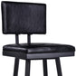 HomeRoots 26" Iron Swivel Counter Height Bar Chair in Black Finish