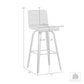 HomeRoots 26" Iron Swivel Low Back Counter Height Bar Chair With Cream and Brown Finish