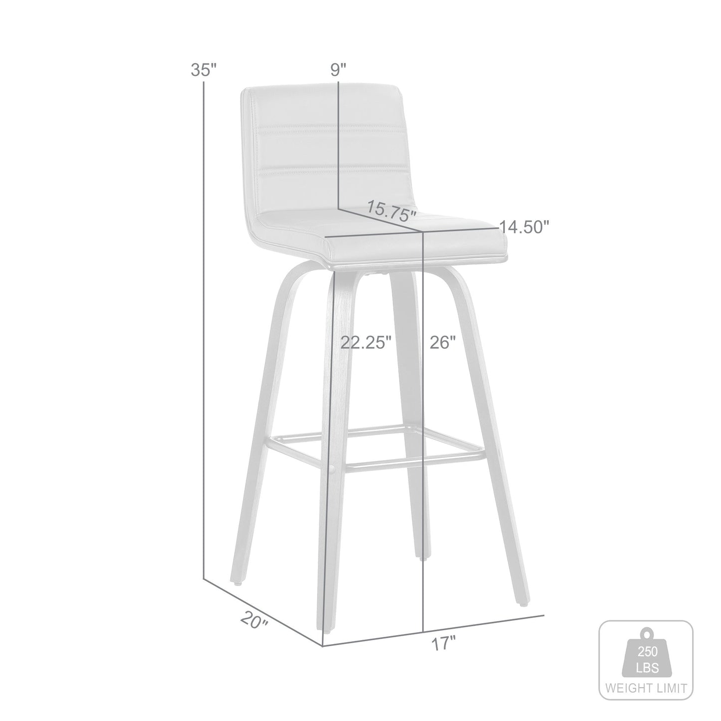 HomeRoots 26" Iron Swivel Low Back Counter Height Bar Chair With Cream and Brown Finish