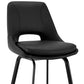 HomeRoots 26" Iron Swivel Low Back Counter Height Bar Chair in Black Finish