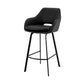 HomeRoots 26" Iron Swivel Low Back Counter Height Bar Chair in Black Finish