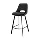 HomeRoots 26" Iron Swivel Low Back Counter Height Bar Chair in Black Finish