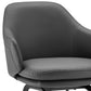 HomeRoots 26" Iron Swivel Low Back Counter Height Bar Chair in Gray and Black Finish