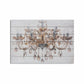 HomeRoots 26" Luxurious Vintage Chandelier Wood Plank Wall Art