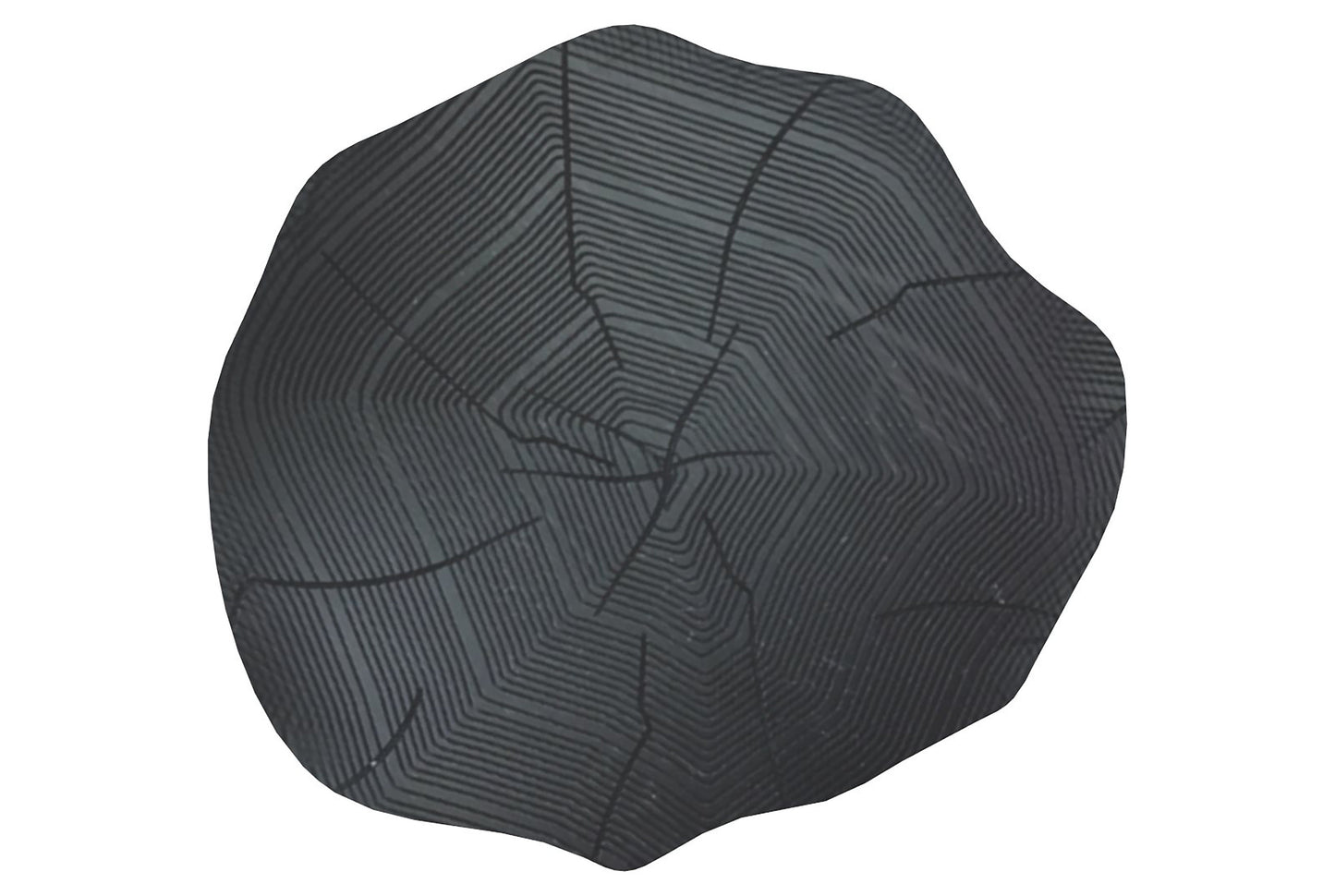 HomeRoots 26" Modern Black Organic Shaped Wood And Metal End Table