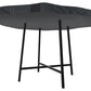 HomeRoots 26" Modern Black Organic Shaped Wood And Metal End Table