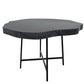 HomeRoots 26" Modern Black Organic Shaped Wood And Metal End Table