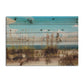 HomeRoots 26" Ocean Sand Dunes Wood Plank Wall Art