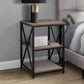 HomeRoots 26" Rectangular Metal Accent Table With Dark Taupe and Black Finish