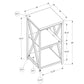 HomeRoots 26" Rectangular Metal Accent Table in White Finish