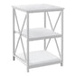 HomeRoots 26" Rectangular Metal Accent Table in White Finish