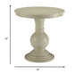 HomeRoots 26" Solid And Manufactured Wood Round End Table in White Finish