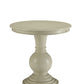 HomeRoots 26" Solid And Manufactured Wood Round End Table in White Finish