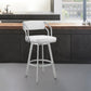 HomeRoots 26" Timeless White Faux Leather Bar Stool