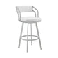 HomeRoots 26" Timeless White Faux Leather Bar Stool