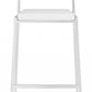 HomeRoots 26" White And Silver Steel Low Back Counter Height Bar Chairs in Set of Two