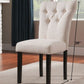 HomeRoots 26' x 21' x 39' 2-Piece Beige Linen And Walnut Side Chair