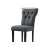 HomeRoots 26' x 21' x 39' 2-Piece Gray Linen And Walnut Side Chair