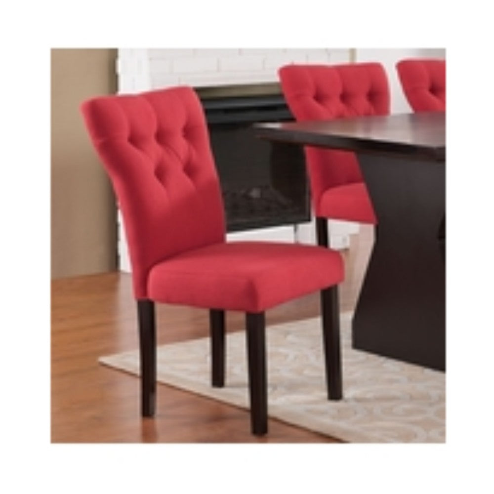 HomeRoots 26' x 21' x 39' 2-Piece Light Brown Linen And Walnut Side Chair