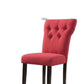 HomeRoots 26' x 21' x 39' 2-Piece Red Linen And Walnut Side Chair