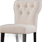 HomeRoots 26' x 21' x 41' 2-Piece Beige Linen And Walnut Counter Height Chair