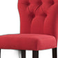 HomeRoots 26' x 21' x 41' 2-Piece Red Linen And Walnut Counter Height Chair