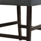 HomeRoots 26" x 21" x 41" Gray Linen And Walnut Counter Height Chair in Set of Two