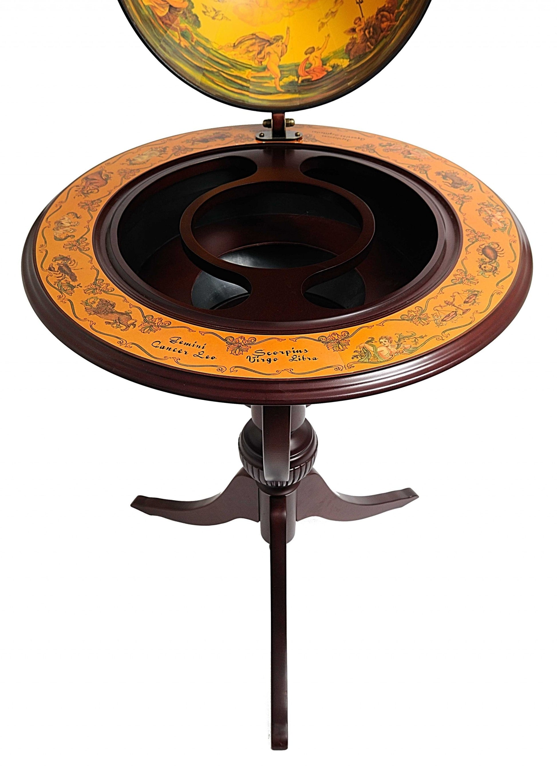 HomeRoots 26" x 26" x 45" Globe Bar 3 Legs