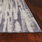 HomeRoots 26' x 4' Polyester Area Rug in Charcoal Finish