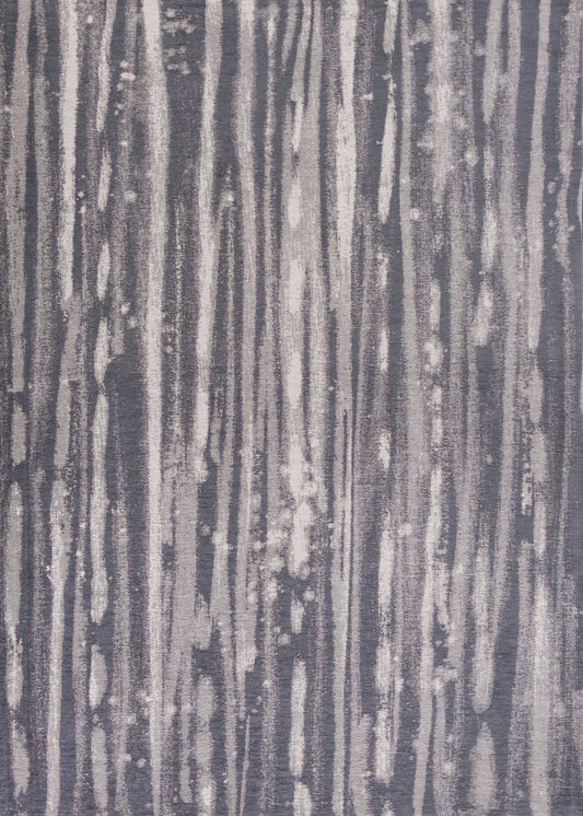 HomeRoots 26' x 4' Polyester Area Rug in Charcoal Finish