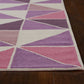 HomeRoots 26" x 45" Polyester Area Rug With Ivory and Pink Finish