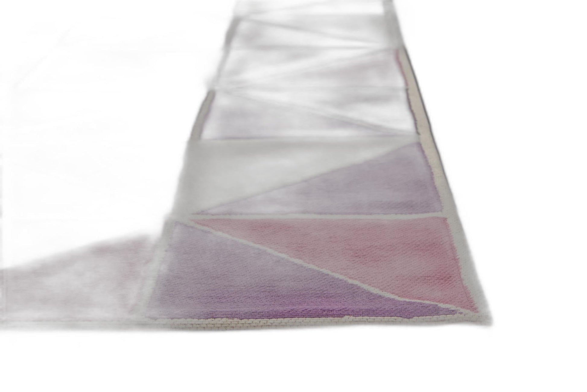 HomeRoots 26" x 45" Polyester Area Rug With Ivory and Pink Finish