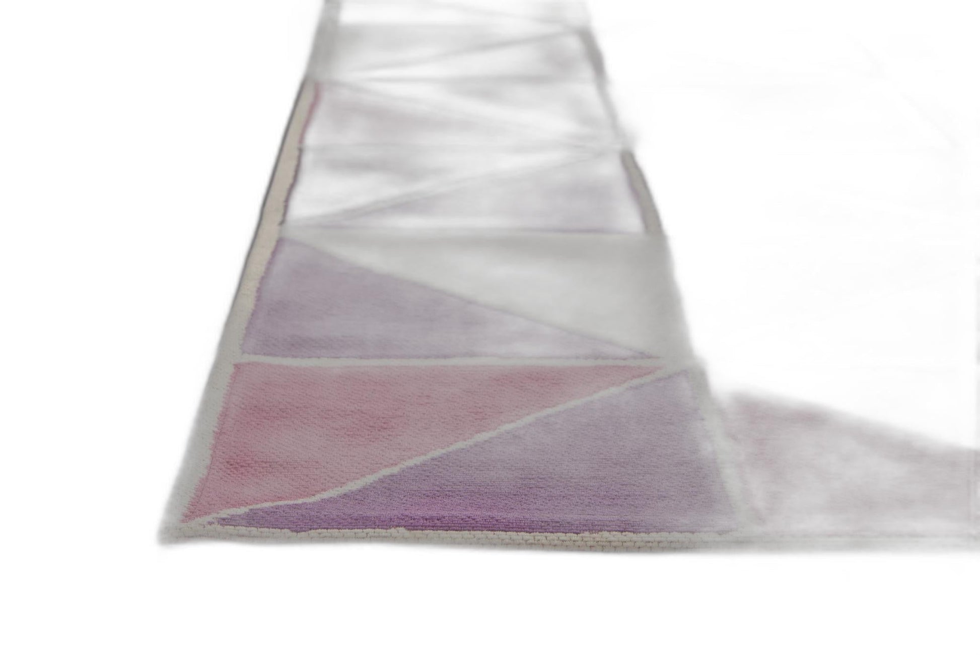 HomeRoots 26" x 45" Polyester Area Rug With Ivory and Pink Finish