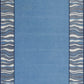 HomeRoots 26" x 45" Polyester Denim Area Rug