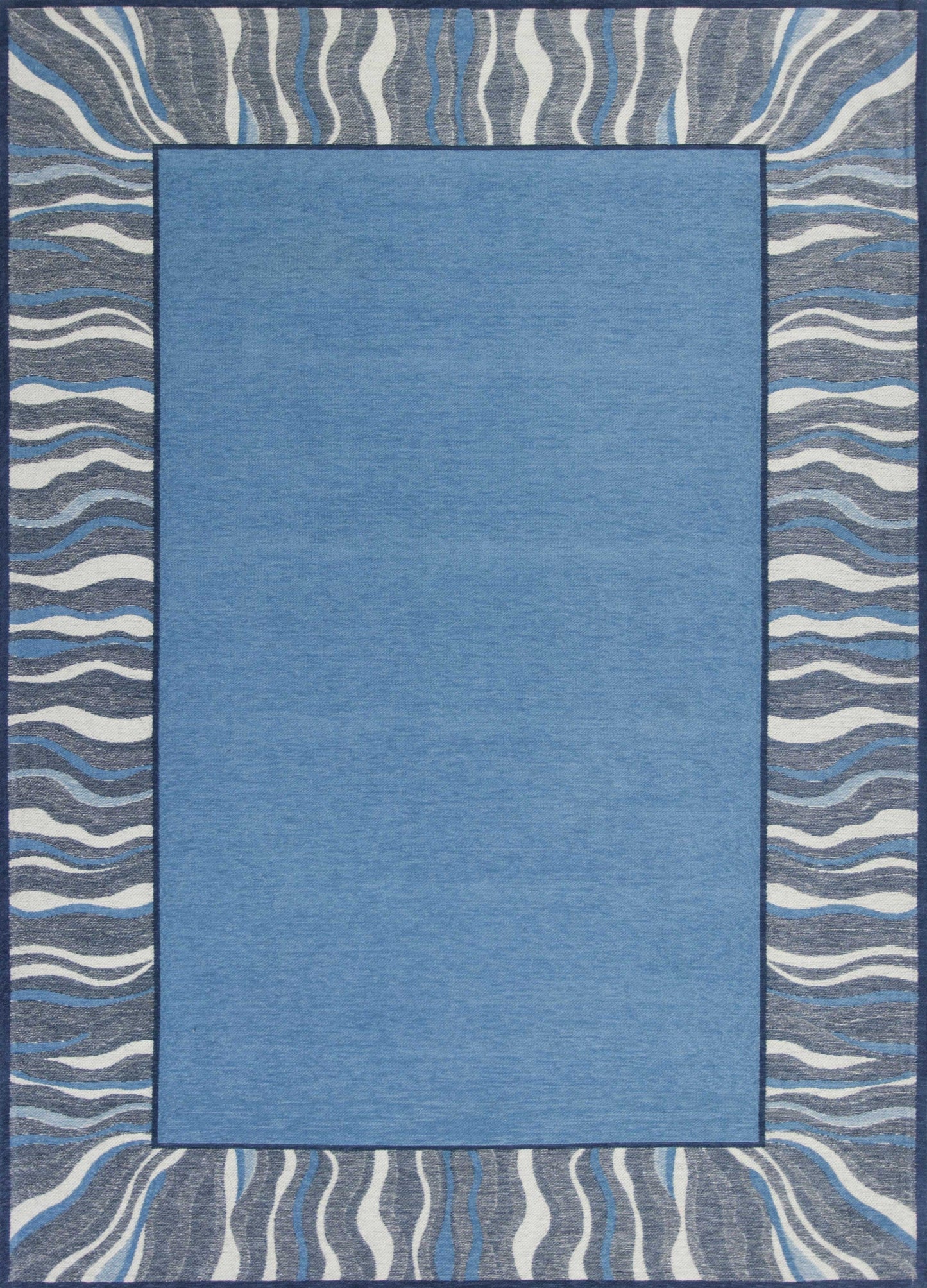 HomeRoots 26" x 45" Polyester Denim Area Rug