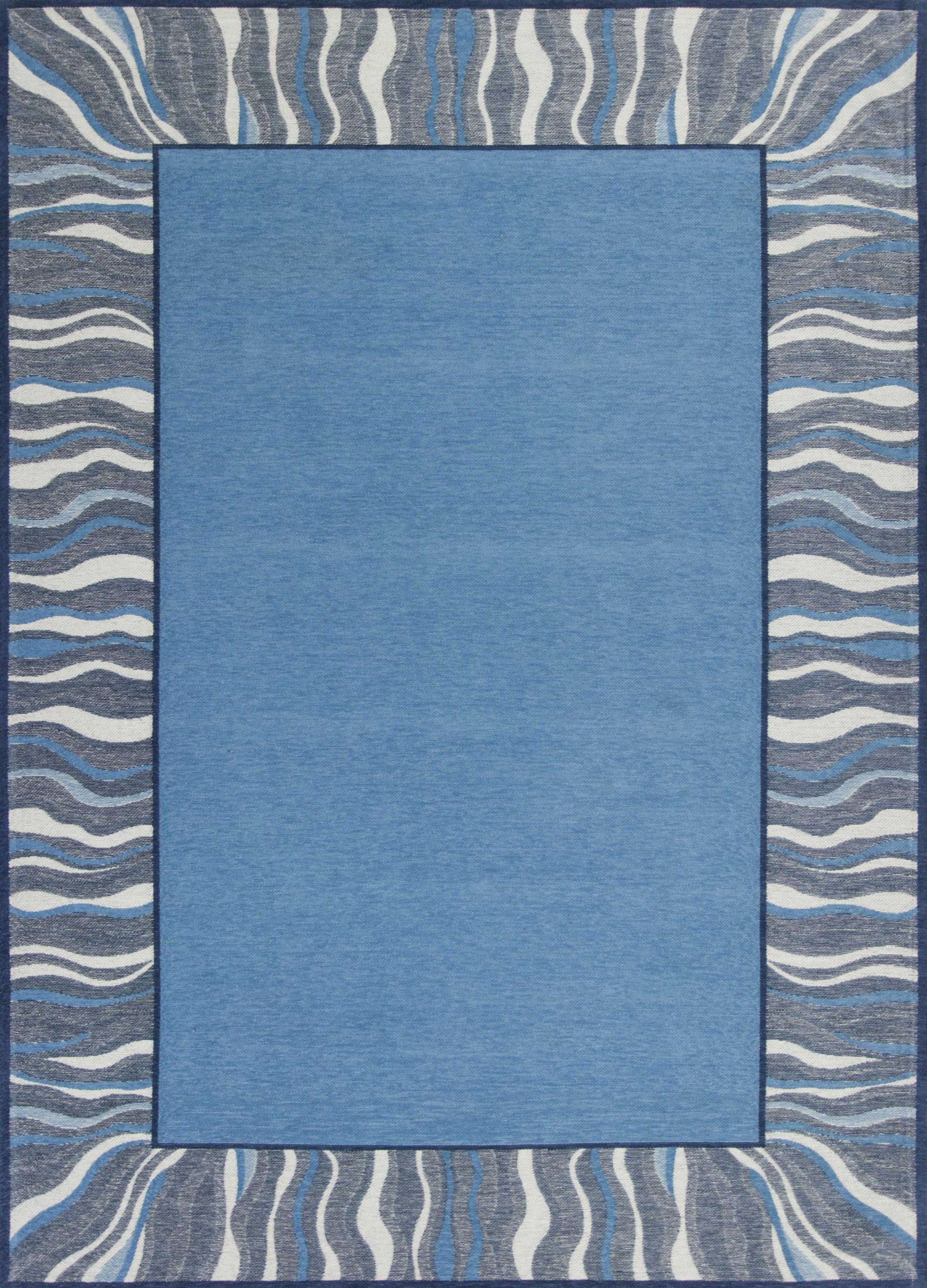 HomeRoots 26" x 45" Polyester Denim Area Rug