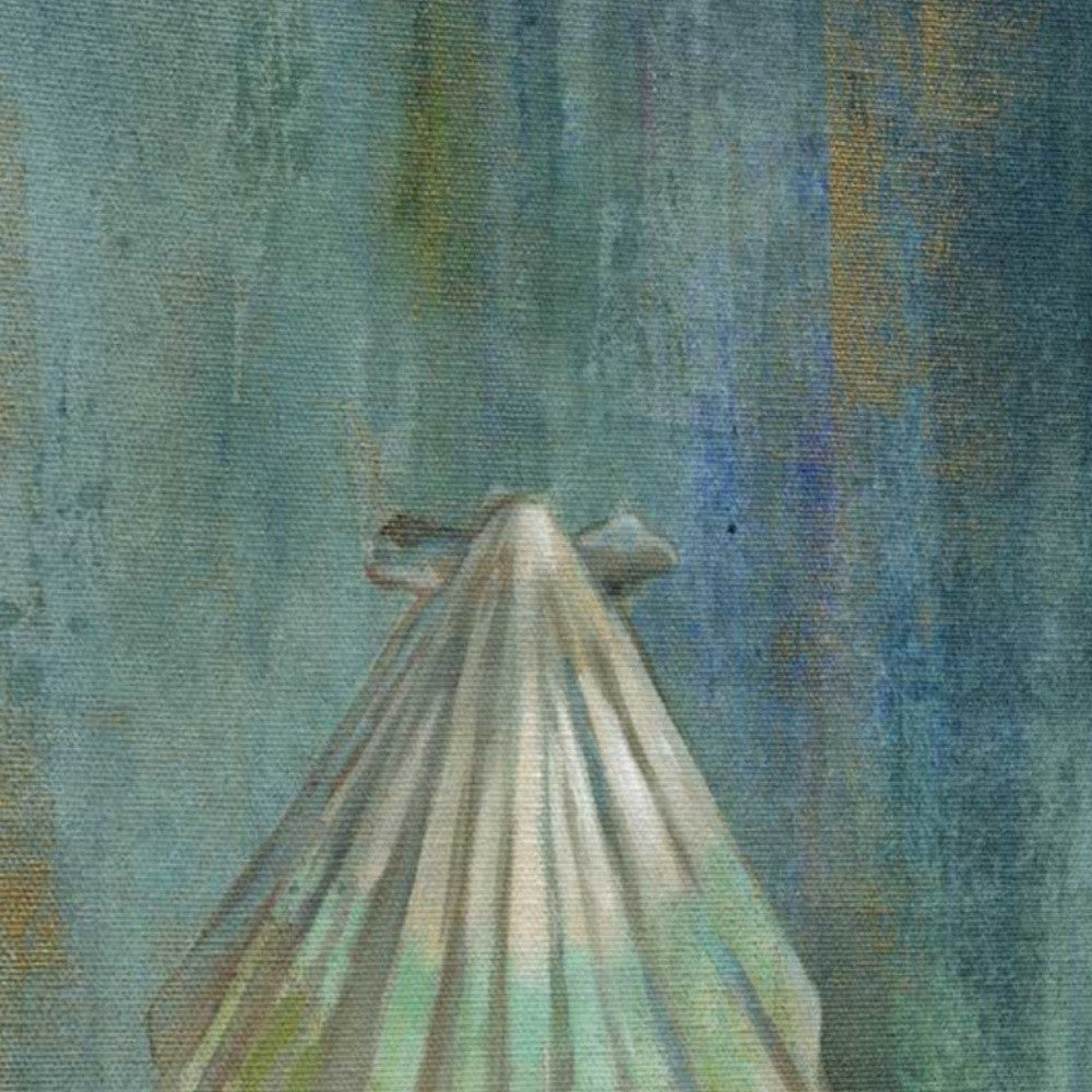 HomeRoots 27" Blue Seashell Giclee Wrap Canvas Wall Art