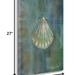 HomeRoots 27" Blue Seashell Giclee Wrap Canvas Wall Art