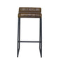 HomeRoots 27" Brown And Black Backless Counter Height Bar Chair With Footrest