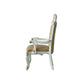 HomeRoots 27" Brown And White Faux Leather Tufted Side Chair in Set of Two