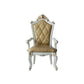 HomeRoots 27" Brown And White Faux Leather Tufted Side Chair in Set of Two