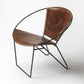 HomeRoots 27" Faux Leather Side Chair in Brown Finish