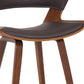 HomeRoots 27" Iron Low Back Counter Height Bar Chair in Brown Finish