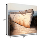 HomeRoots 27" Old Fishing Boat On White Sands Giclee Wrap Canvas Wall Art