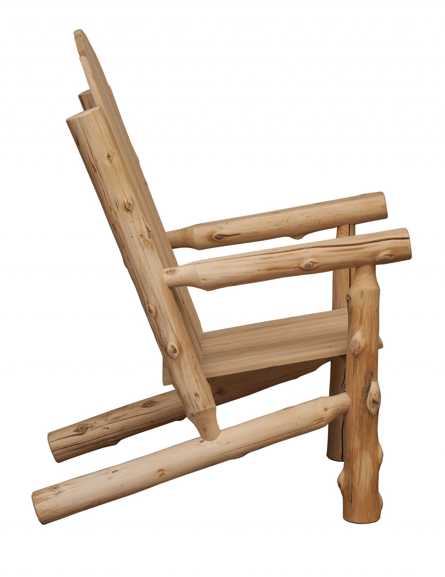 HomeRoots 27" Rustic Cedar Adirondack Chair With Natural Finish