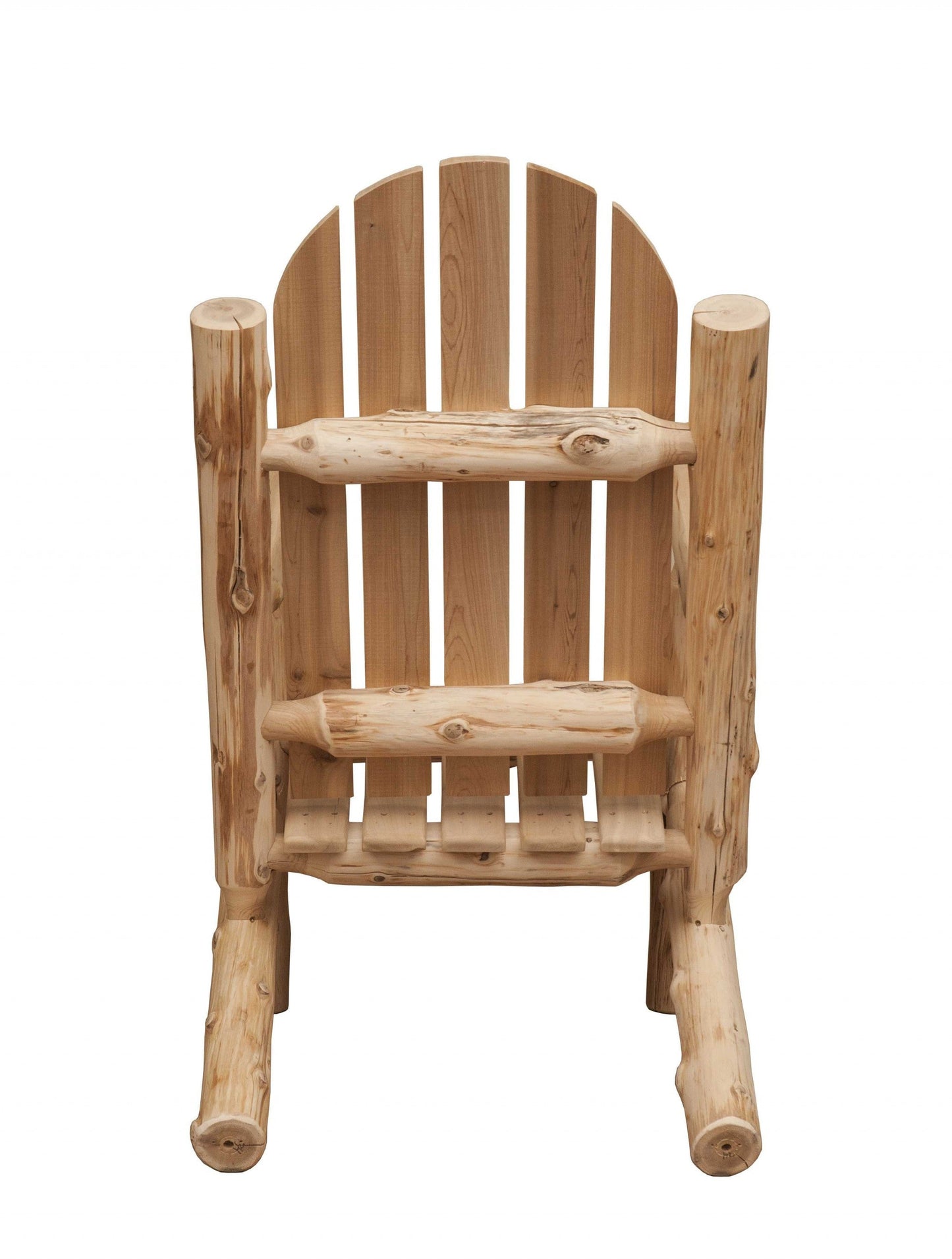 HomeRoots 27" Rustic Cedar Adirondack Chair With Natural Finish